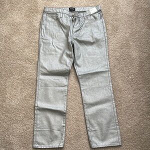 Silver Metallic Pants